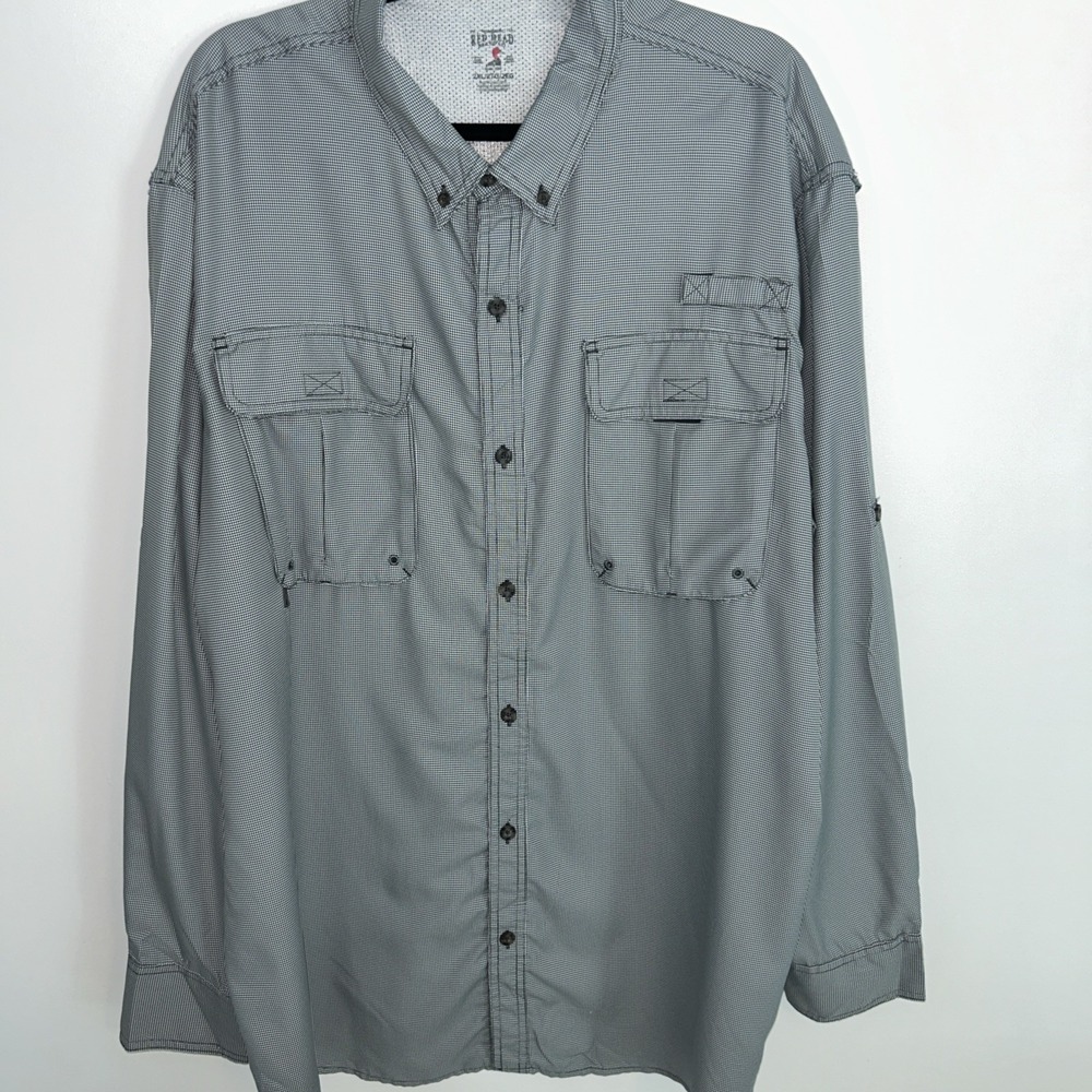 Red Head Men's Long Sleeve 2XL Button-Down Vented Fishing Shirt